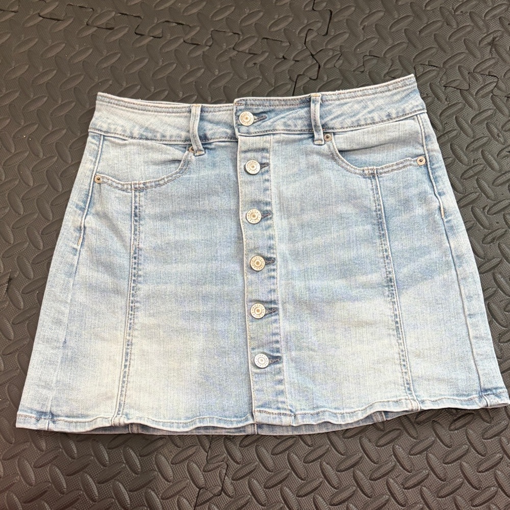 American Eagle Outfitters Light Blue Denim Mini Skirt